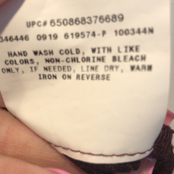 Burgundy light weight ribbed cowl neck sweater. - Picture 8 of 12